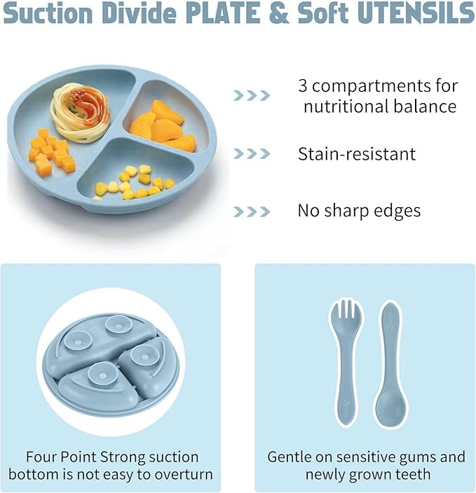 Silicone Tableware Feeding Set