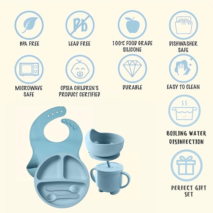 Silicone Tableware Feeding Set