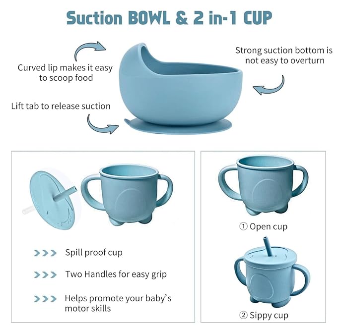 Silicone Tableware Feeding Set