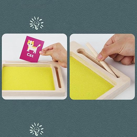 Alphabet Sandpaper Letters Wooden Tray Set