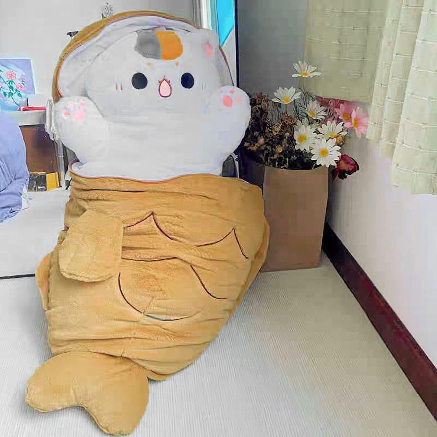 Taiyaki Cat Plush – Soft Hug Pillow