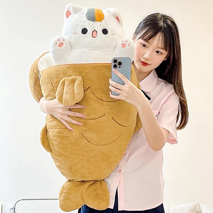 Taiyaki Cat Plush – Soft Hug Pillow