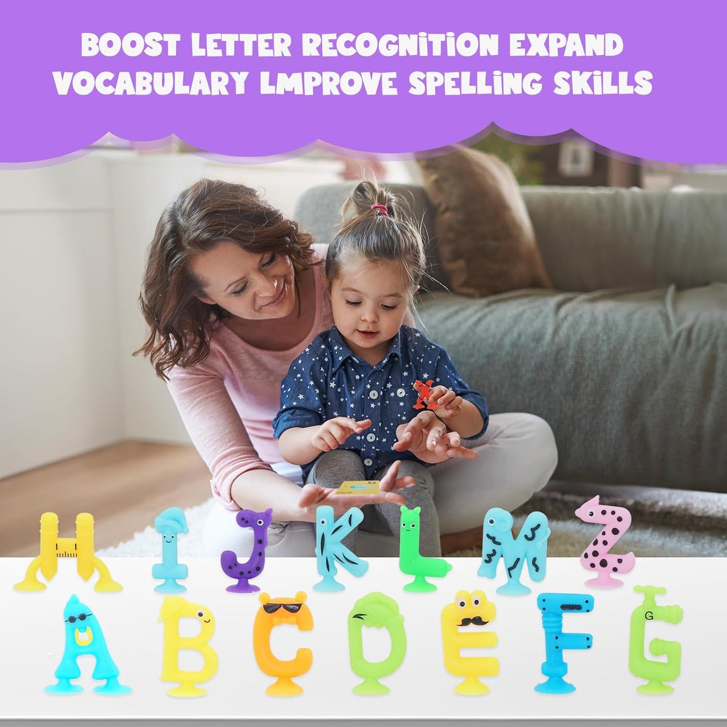 Alphabet Letters Learning Suction Toys