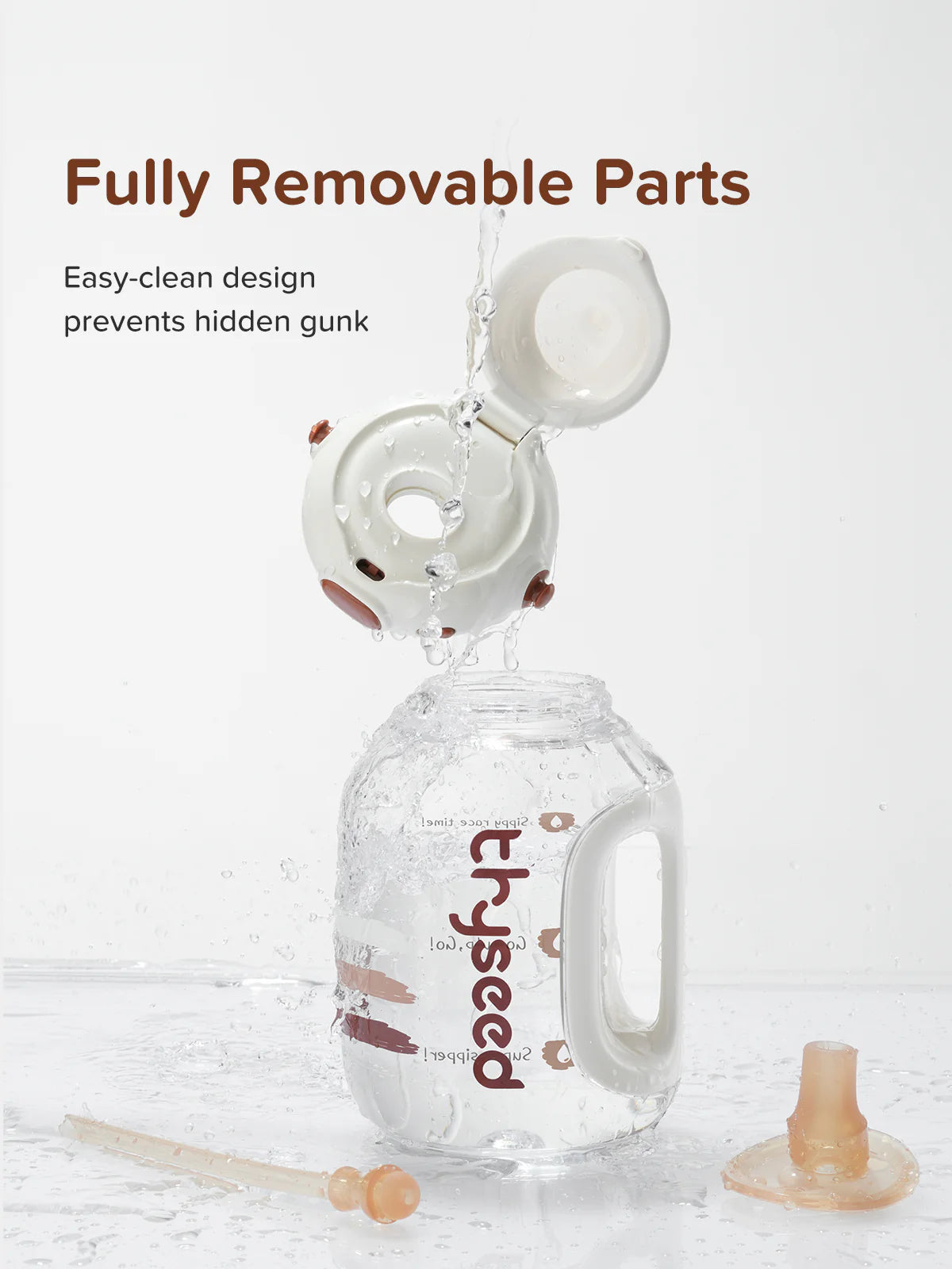 Large Kids' Water Bottle with Straw