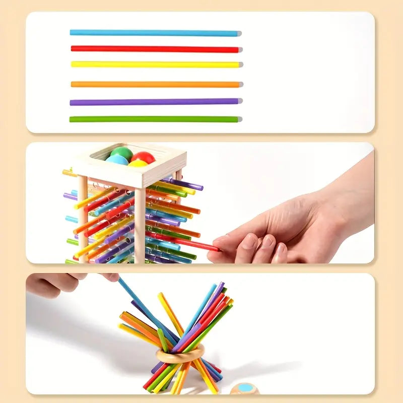 Wooden Pull Stick Puzzle Game