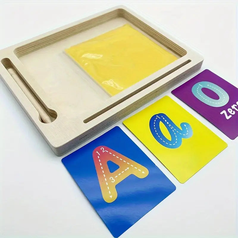 Alphabet Sandpaper Letters Wooden Tray Set